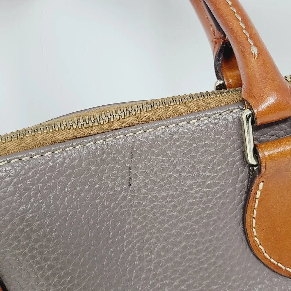 Dooney & Bourke | Women's Gray Pebble Zip Satchel Bag (One Size)